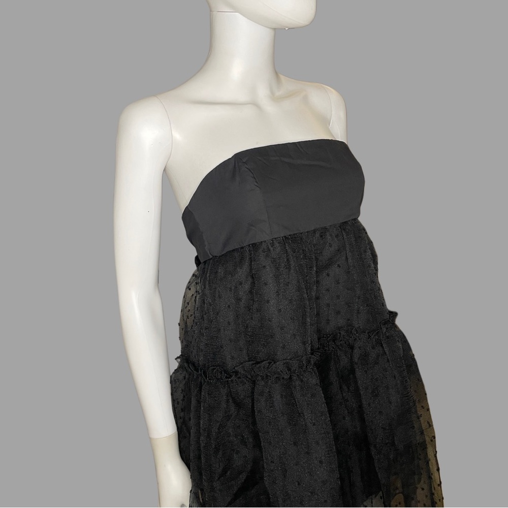 Forever 21 Black Tulle Strapless Mini Dress - Picture 2 of 5